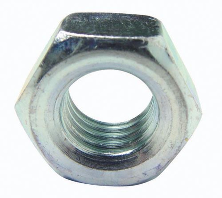 Porca Sextavada UNC 1/2 Chave 3/4 Zincado Branco c/ 100