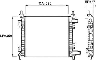 Radiador de Resfriamento - Valeo - 732628R - Unitário
