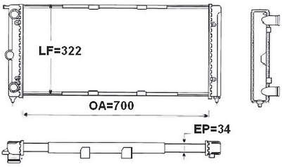 Radiador de Resfriamento - Valeo - TA682002R - Unitário