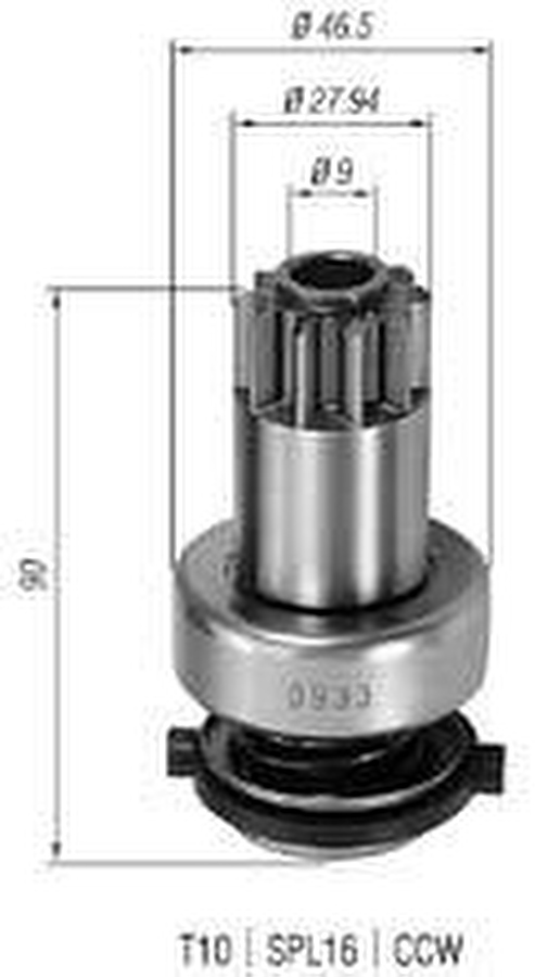 Impulsor de Partida do Motor de Arranque - Zen - 0933 - Unitário
