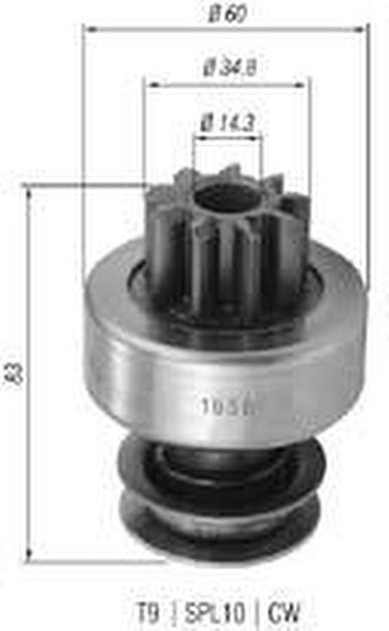 Impulsor de Partida do Motor de Arranque - Zen - 1059 - Unitário