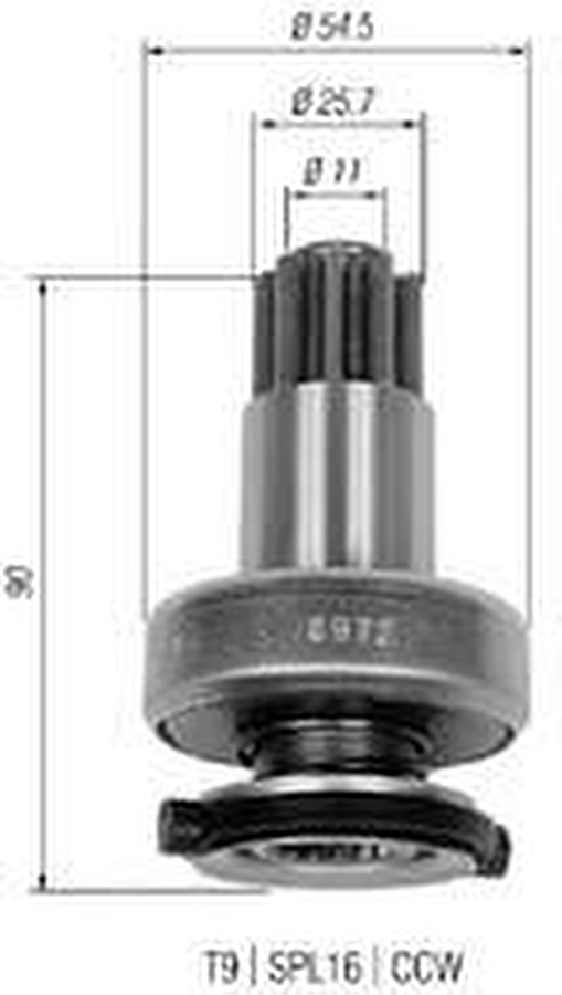 Impulsor de Partida do Motor de Arranque - Zen - 0972 - Unitário