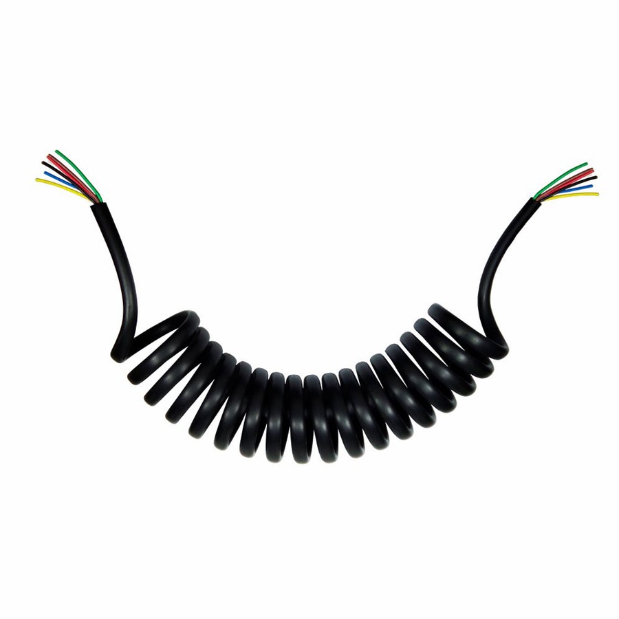 Chicote Elétrico Espiral 55m 7 Vias Sem Conector Preto DNI 8305 - DNI - DNI 8305 - Unitário