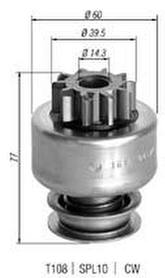 Impulsor de Partida do Motor de Arranque - Zen - 1616 - Unitário