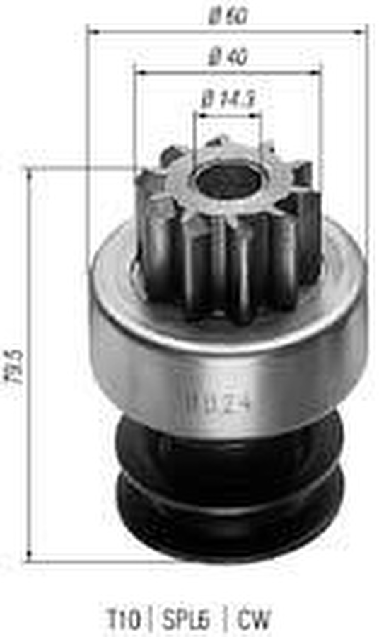 Impulsor de Partida do Motor de Arranque Automotivo Unidade - Zen - 0024 - Unitário