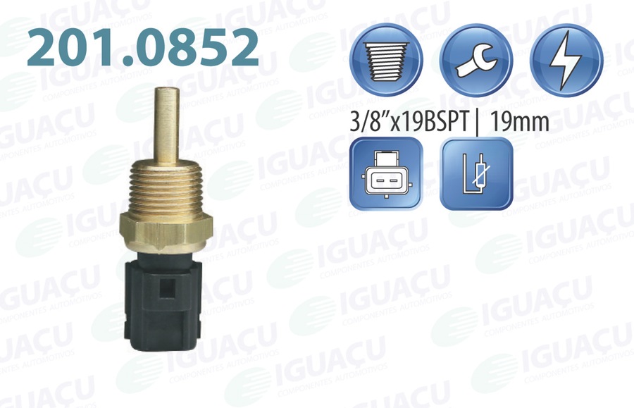 Sensor de Temperatura de Água - Iguaçu - 201.0852 - Unitário