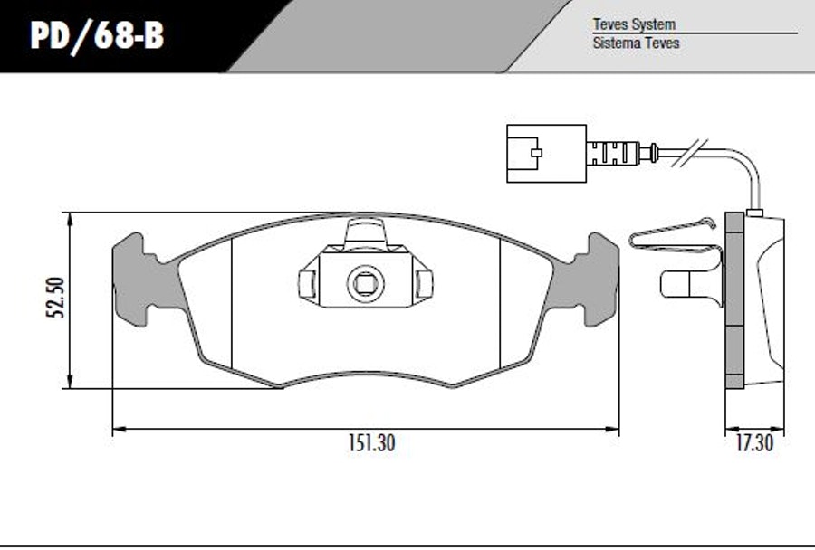 Pastilha de freio - Fras-le - PD/68-B - Jogo