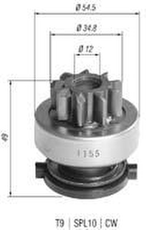 Impulsor de Partida do Motor de Arranque - Zen - 1155 - Unitário
