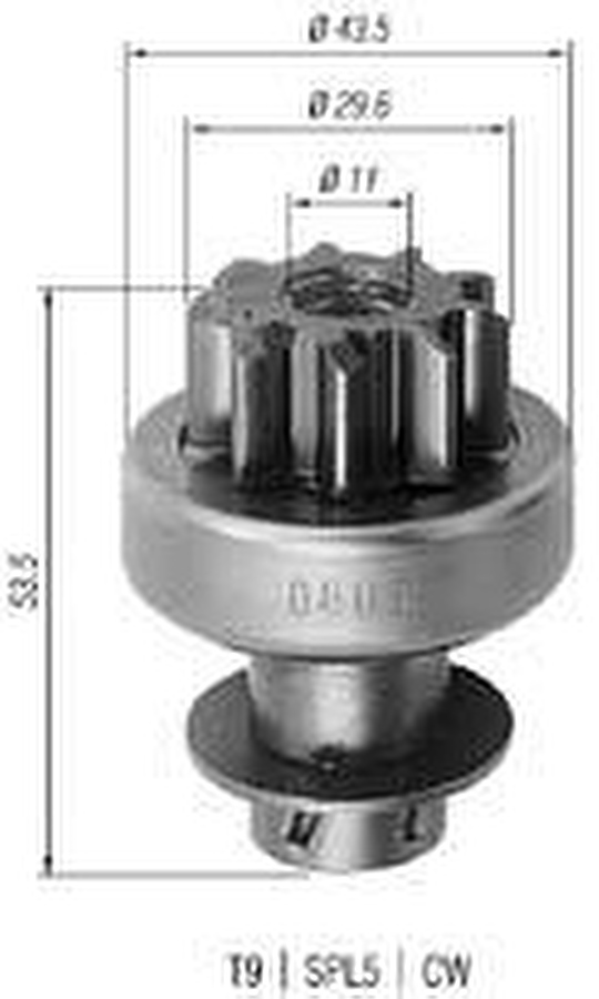 Impulsor de Partida do Motor de Arranque - Zen - 0809 - Unitário