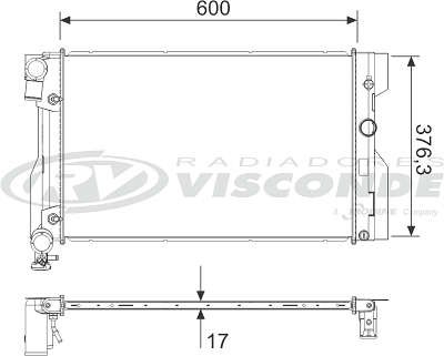 Radiador de Água Alumínio Leve Unitário - Visconde - 12151 - Unitário