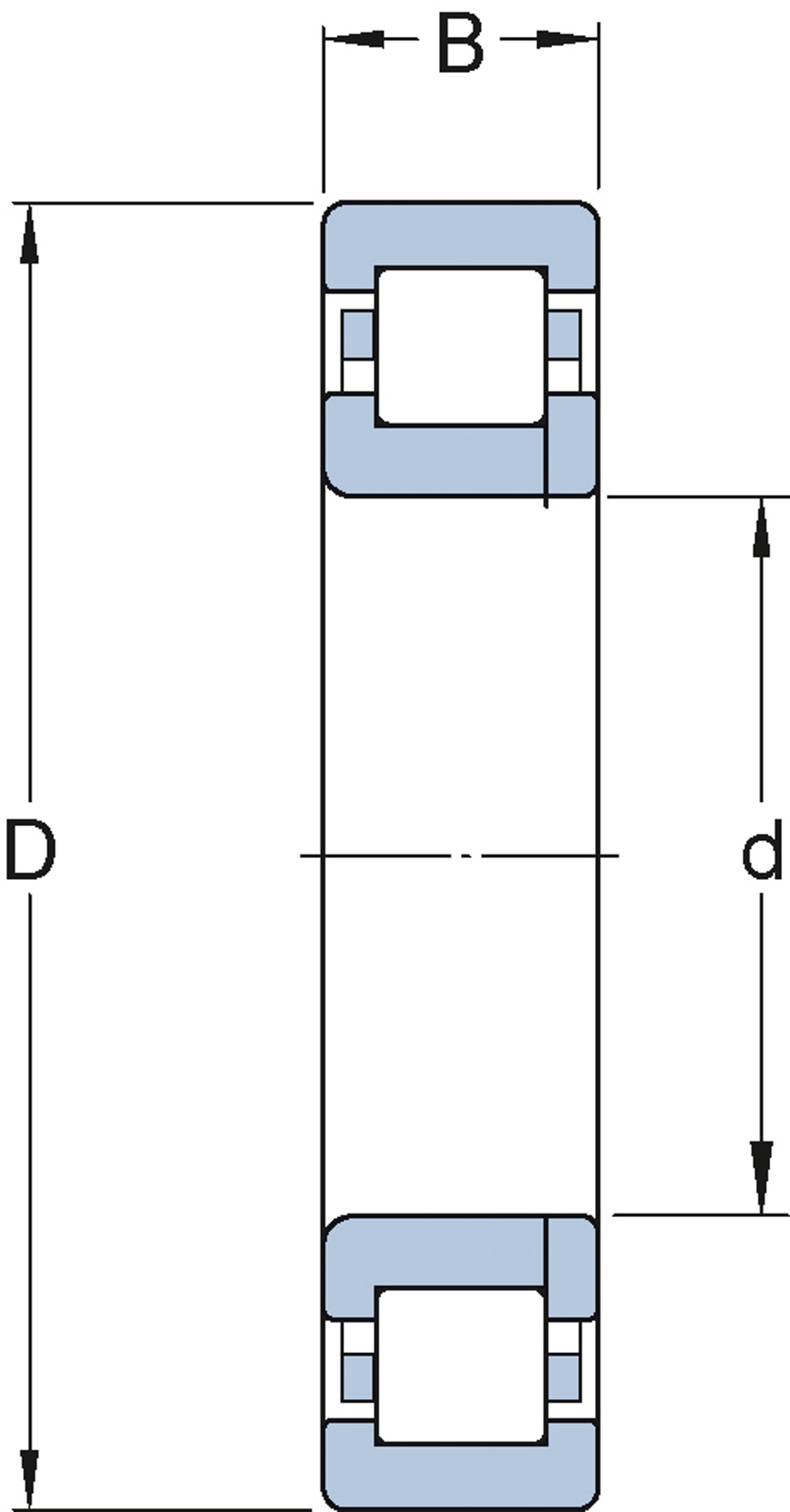 Rolamento de Rolos Cilíndricos - SKF - NUP 2310 ECP - Unitário