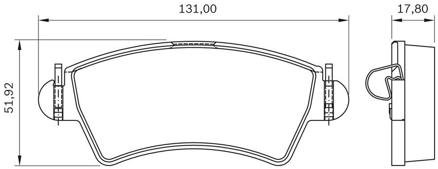 Pastilha de Freio - BB 507 - Bosch - 0986BB0515 - Jogo