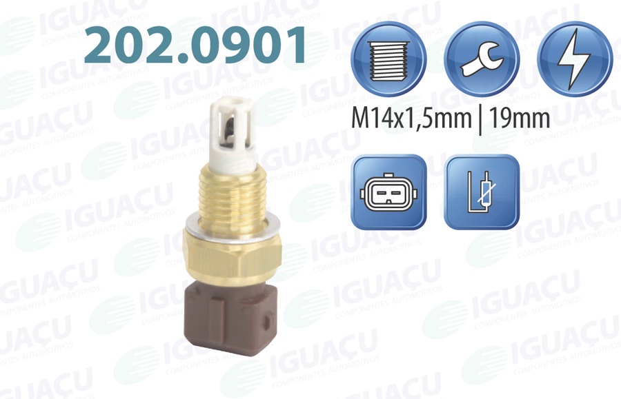 Sensor de Temperatura do Ar - Iguaçu - 202.0901 - Unitário