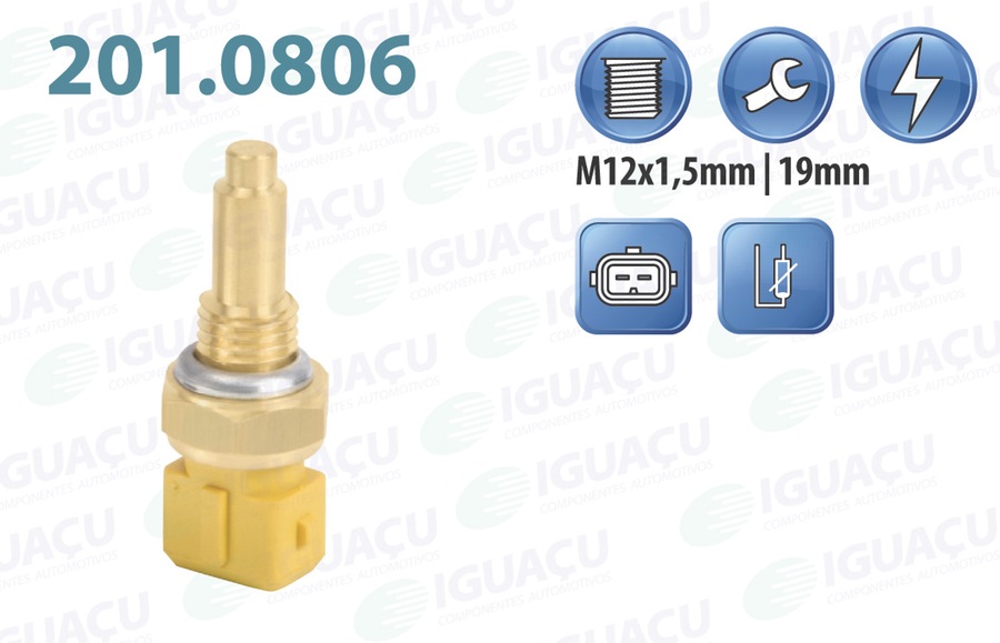 Sensor de Temperatura de Água - Iguaçu - 201.0806 - Unitário
