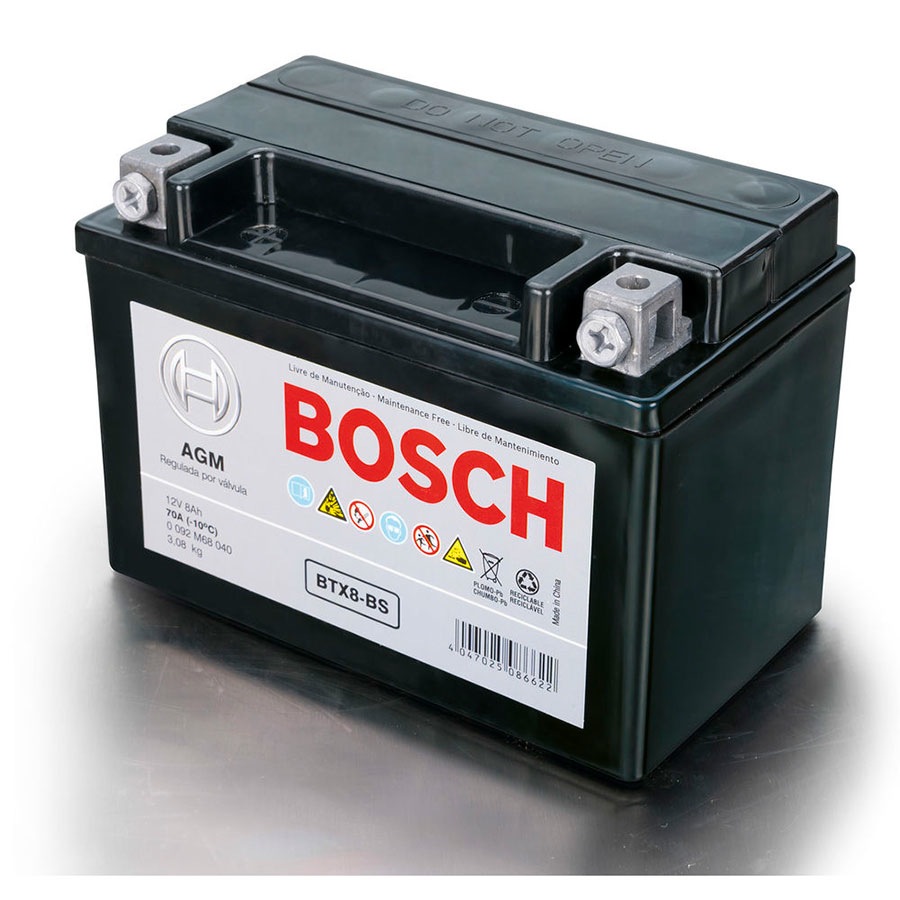 Bateria de Moto - Btx3L-Bs - Bosch - 0092M68010 - Unitário