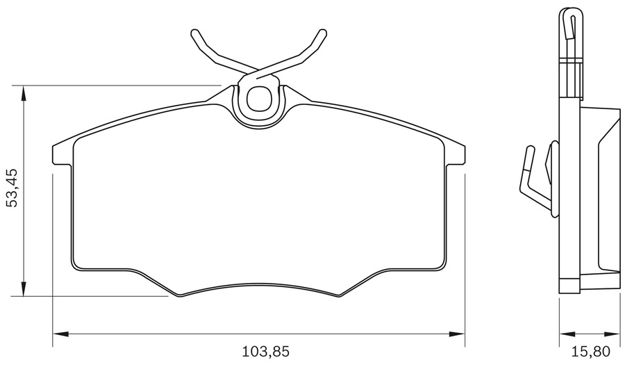 Pastilha de Freio - BB 54 - Bosch - 0986BB0275 - Jogo