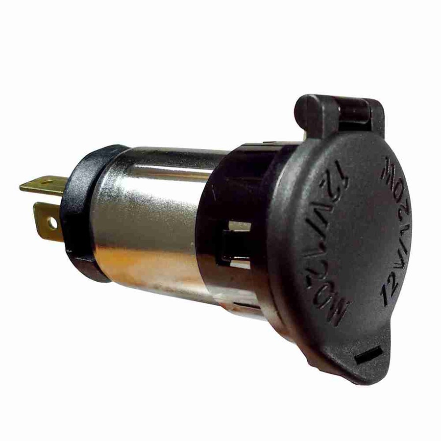 Tomada Polarizada Universal Toyota 85530-0D040 - 12V com Tampa e Potência Máxima de 120W - DNI - DNI 0610 - Unitário