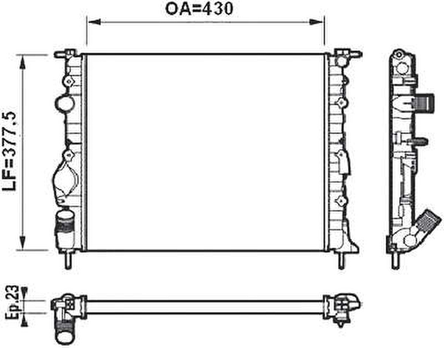 Radiador de Resfriamento - Valeo - 732765R - Unitário