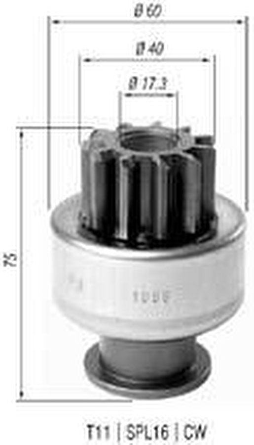 Impulsor de Partida do Motor de Arranque - Zen - 1098 - Unitário