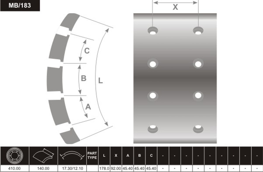 Lona de Freio - Fras-le - MB/183 - Par