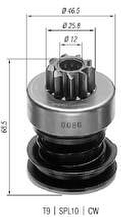 Impulsor de Partida do Motor de Arranque - Zen - 0080 - Unitário