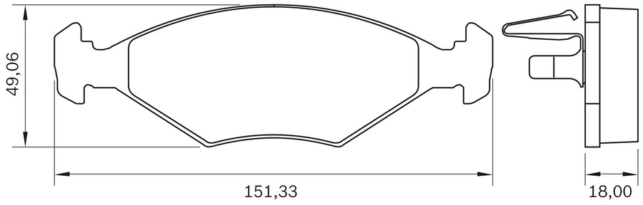 Pastilha de Freio - BB 0146/BB 60 - Bosch - 0986BB0277 - Jogo