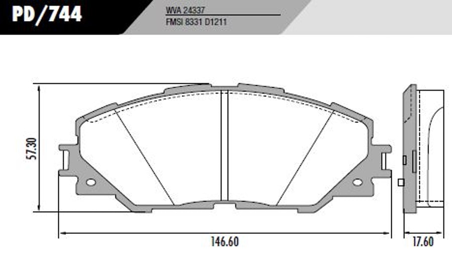 Pastilha de freio - Fras-le - PD/744 - Jogo