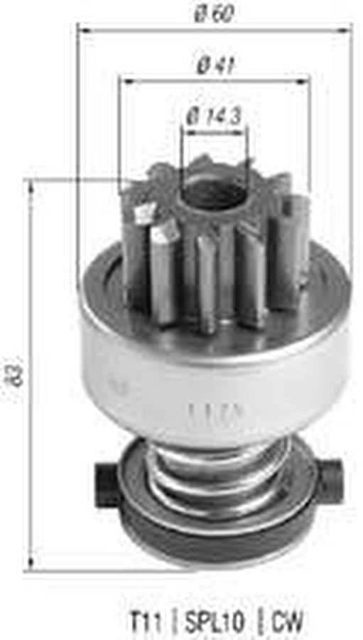 Impulsor de Partida do Motor de Arranque - Zen - 1179 - Unitário