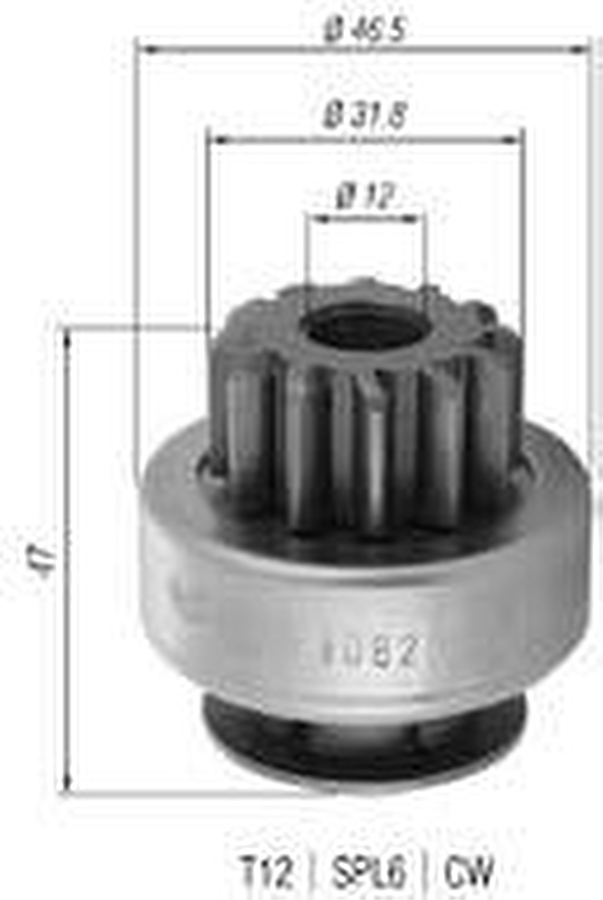 Impulsor de Partida do Motor de Arranque - Zen - 1082 - Unitário