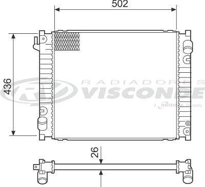 Radiador de Água para Ford - Visconde - 19274 - Unitário