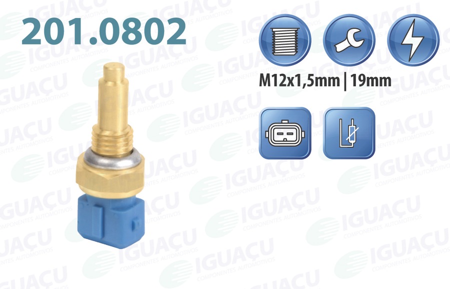 Sensor de Temperatura de Água - Iguaçu - 201.0802 - Unitário
