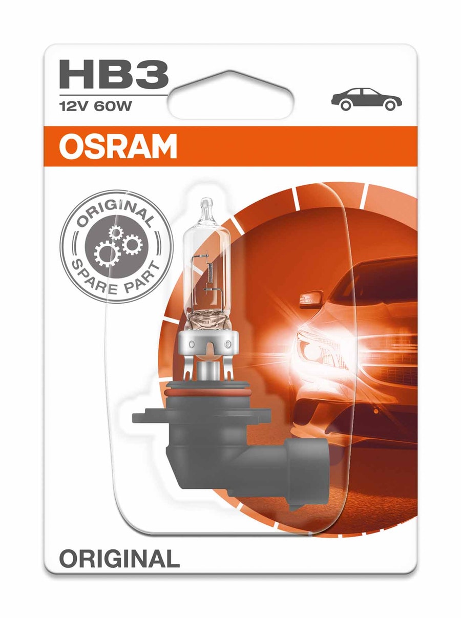 Par Lâmpada Farol HB3 - 12 V / 60 W - Osram - 9005 - Unitário