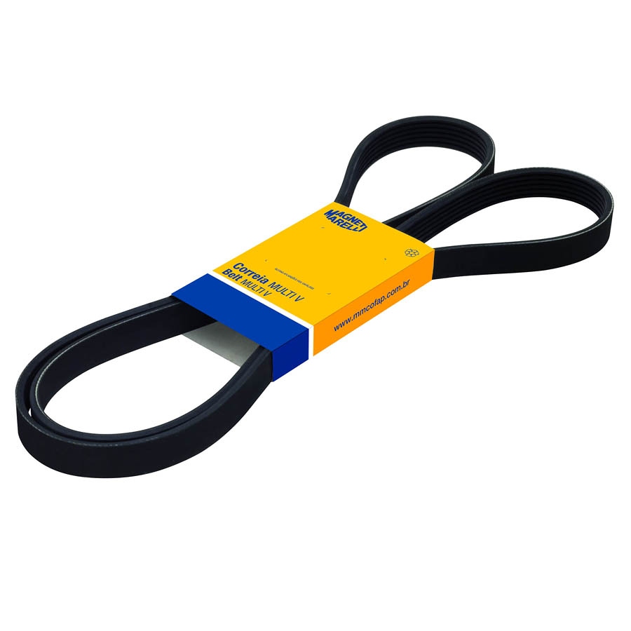 Correia Multi V do Virabrequim, Alternador, Bomba d'água, Direção Hidráulica e Ar Condicionado - Magneti Marelli - 6MM2445 - Unitário