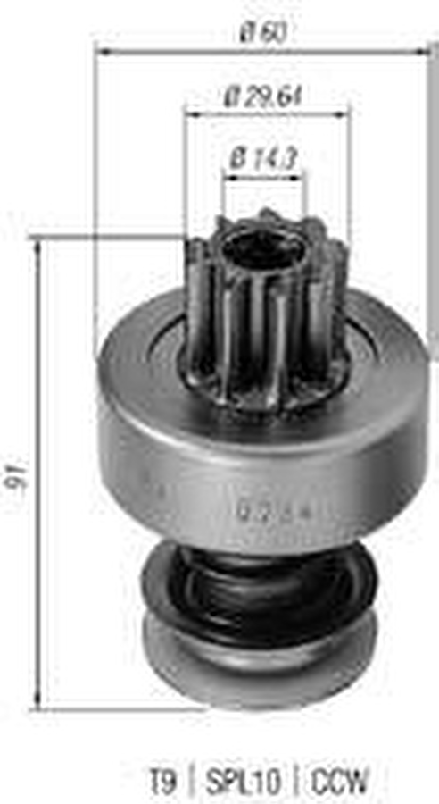 Impulsor de Partida do Motor de Arranque - Zen - 0784 - Unitário