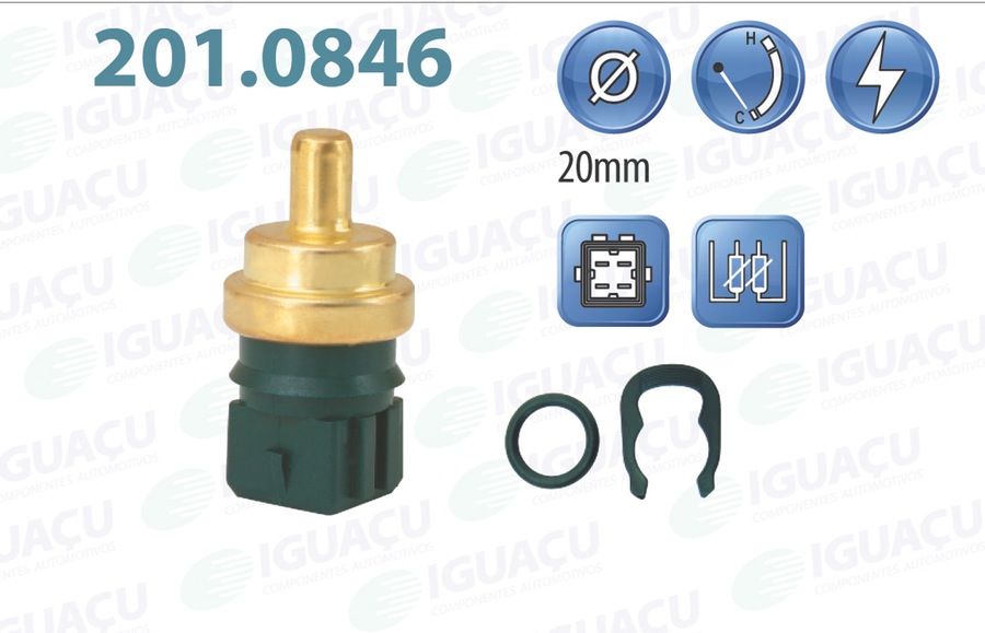 Sensor de Temperatura de Água - Iguaçu - 201.0846 - Unitário