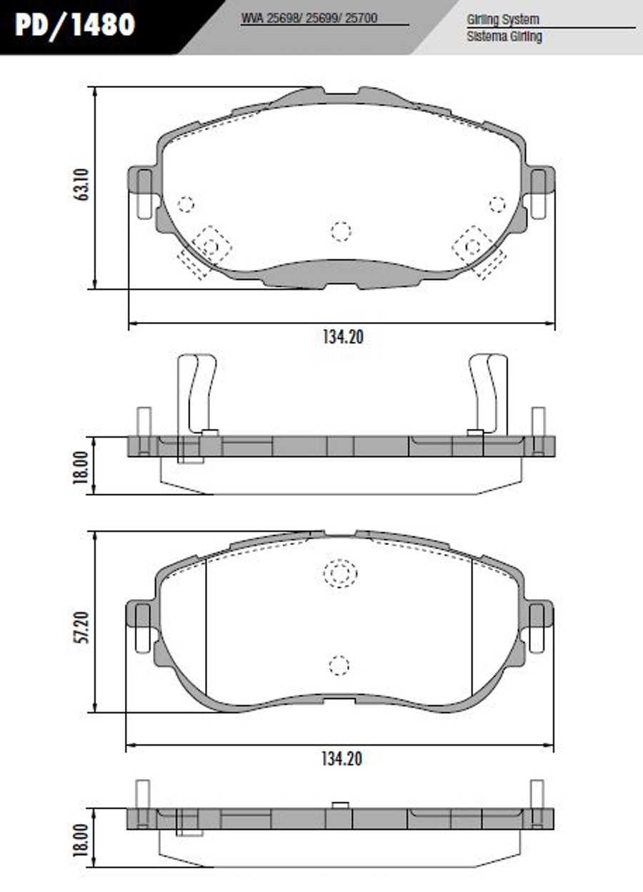 Pastilha de Freio Dianteira Leve para Veículos Jogo Linha Dianteira - Fras-le - PD/1480 - Jogo