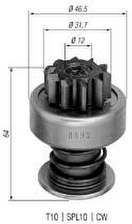 Impulsor de Partida do Motor de Arranque - Zen - 0893 - Unitário