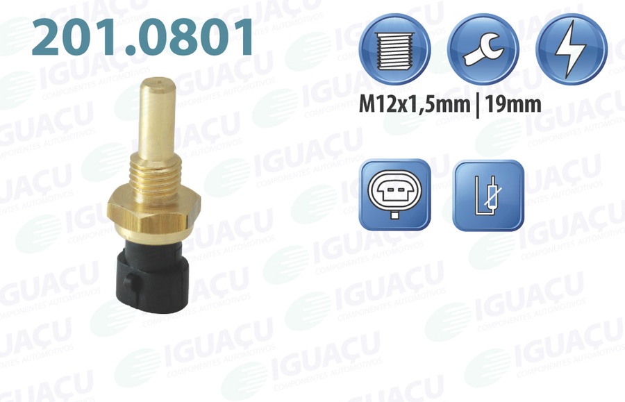 Sensor de Temperatura de Água - Iguaçu - 201.0801 - Unitário