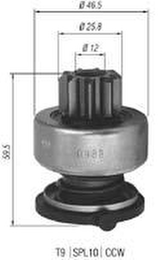 Impulsor de Partida do Motor de Arranque Automotivo Unitário - Zen - 0989 - Unitário