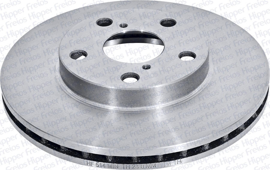 Disco de Freio Ventilado sem Cubo - Hipper Freios - HF 514 - Par