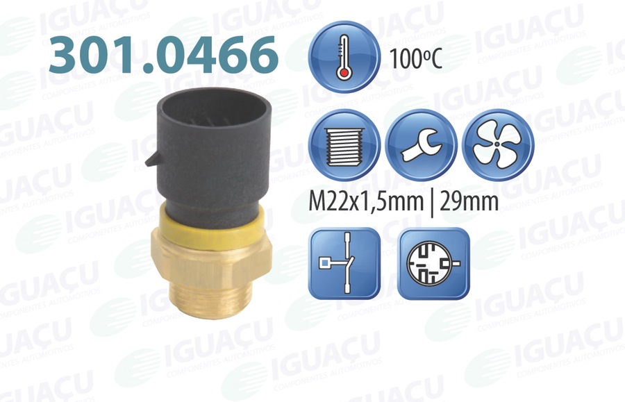 Interruptor Térmico do Radiador - Iguaçu - 301.0466-100 - Unitário