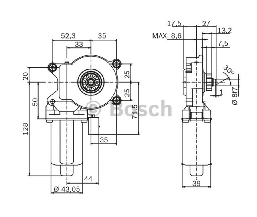 Motor-Reductor Plano - Bosch - 0130821492 - Unitário