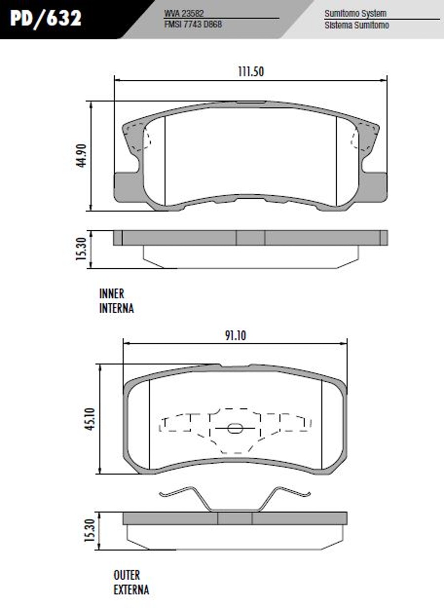 Pastilha de Freio - Fras-le - PD/632 - Jogo