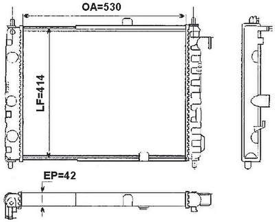 Radiador de Resfriamento para Chevrolet Monza - Valeo - TA082001R - Unitário