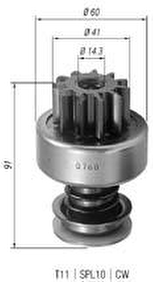 Impulsor de Partida do Motor de Arranque - Zen - 0760 - Unitário