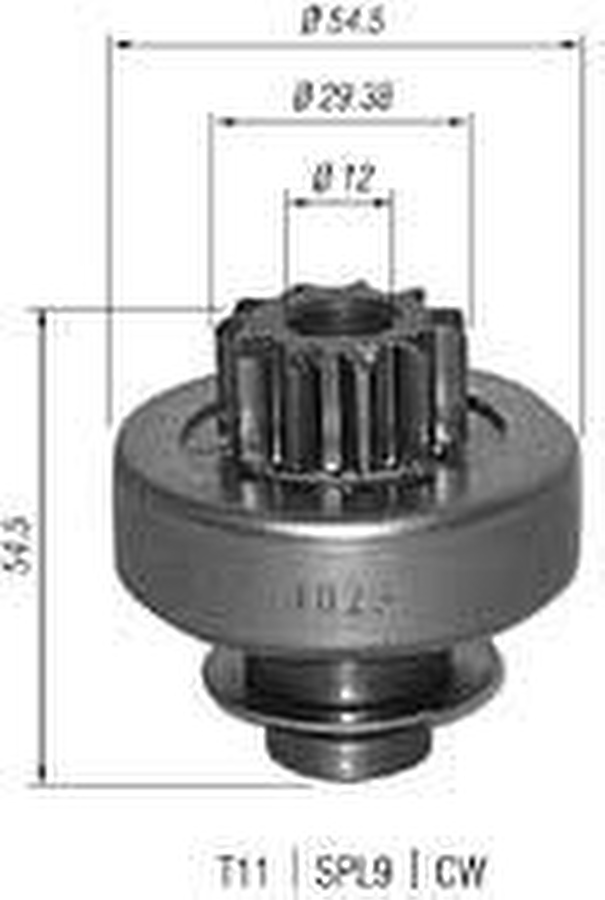Impulsor de Partida do Motor de Arranque Automotivo Unitário - Zen - 1023 - Unitário
