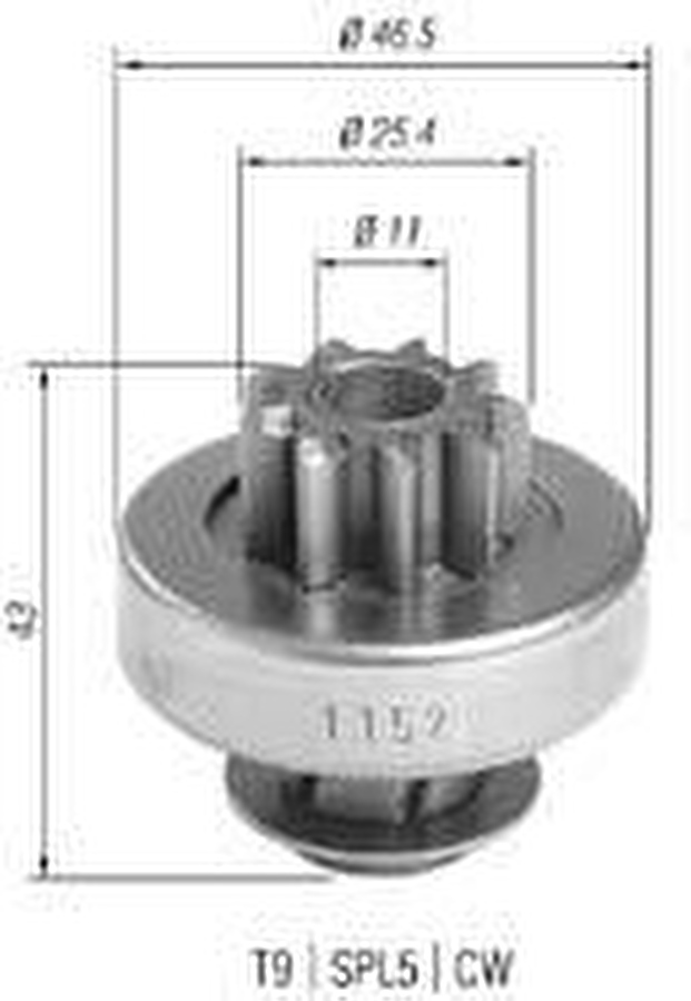 Impulsor de Partida do Motor de Arranque - Zen - 1152 - Unitário