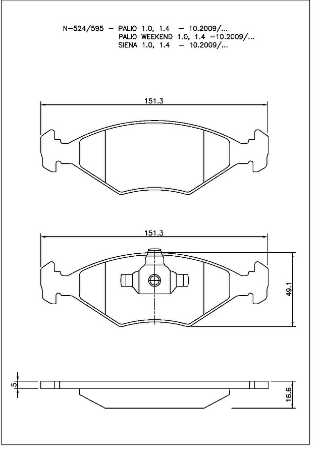 Pastilha de Freio Dianteira - Cobreq - N-595 - Jogo