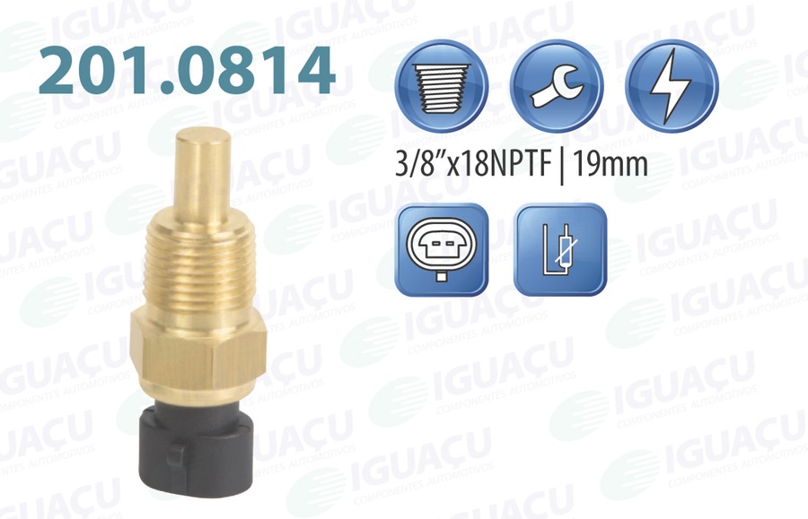 Sensor de Temperatura de Água - Iguaçu - 201.0814 - Unitário