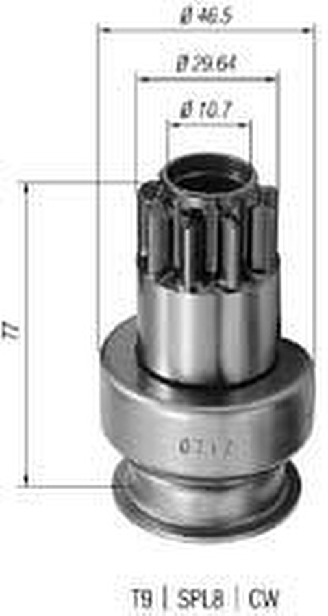 Impulsor de Partida do Motor de Arranque - Zen - 0712 - Unitário